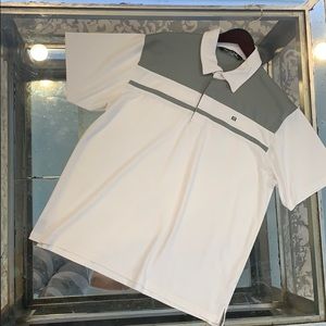 Men’s Travis Mathew White & Gray Polo